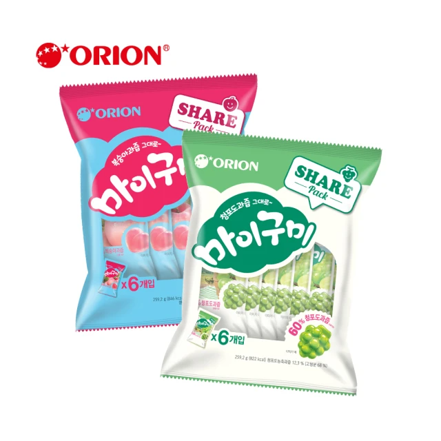 好麗友 水果軟糖259.2g(青葡萄／水蜜桃)