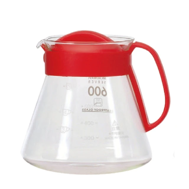 SYG 耐熱花茶咖啡壺-紅握把(600cc)