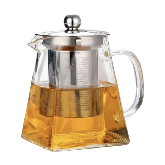 EDISH 304加厚玻璃四方鷹嘴泡茶壺(550ml)
