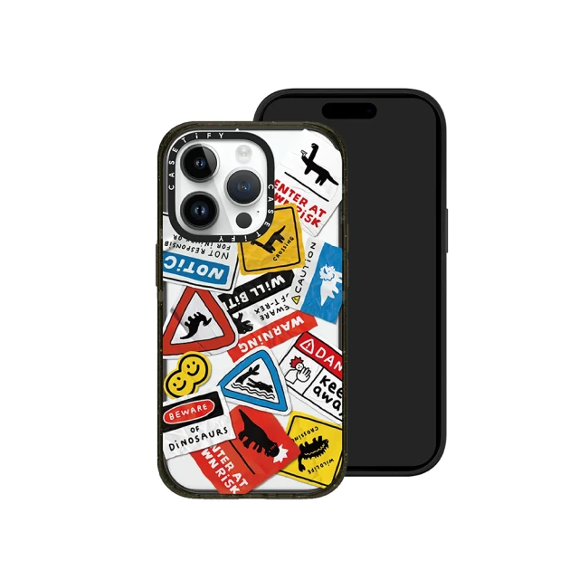 Casetify iPhone 14 Pro 耐衝擊透黑-恐龍出沒(支援無線充電)
