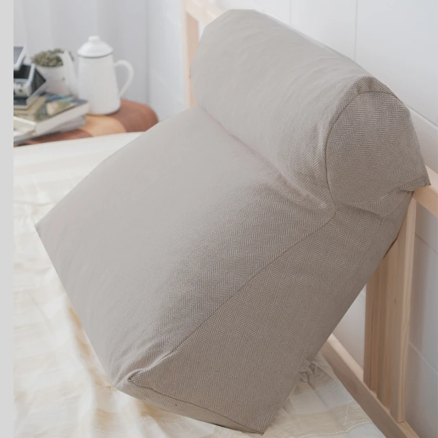 凱蕾絲帝-多功能含枕護膝抬腿枕/加高三角靠墊(米色-1入)