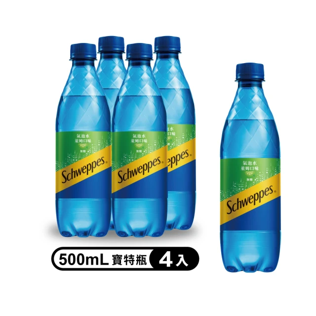 Schweppes 舒味思 萊姆口味氣泡水 (500ml*4入/組)