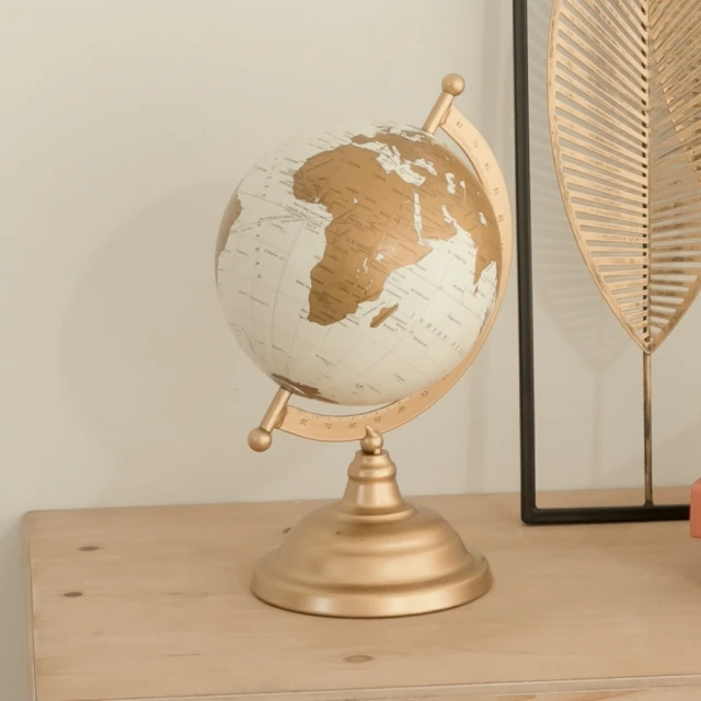 金色仿古6吋立體地球儀擺飾
