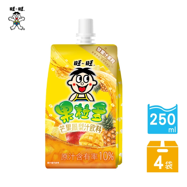 旺仔果粒多芒果鳳梨汁飲料 250ml*4入組