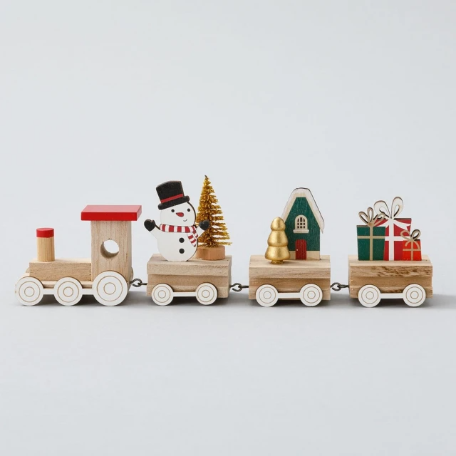 宜得利家居 WOOD聖誕擺飾  TRAIN N4BT