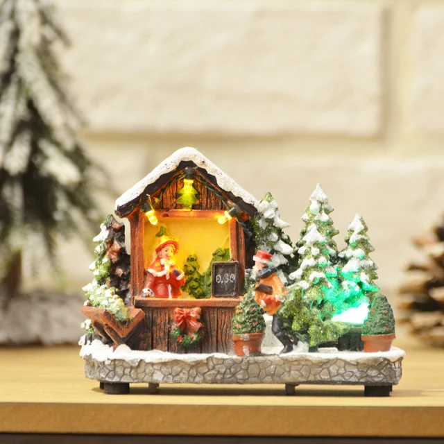 北歐風聖誕LED迷你樹店擺飾