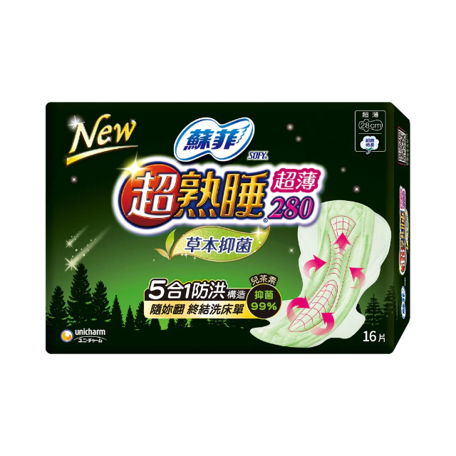 Sofy 蘇菲 超熟睡草本抑菌超薄28cm