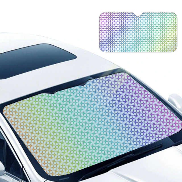 YUNMI-汽車用前檔遮陽板/鐳射防曬隔熱降溫遮陽簾