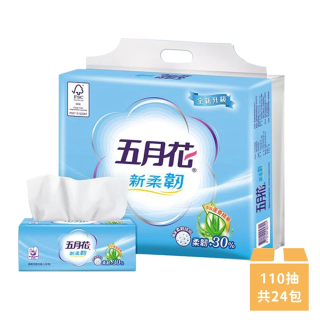 MAY FLOWER 五月花 新柔韌抽取式衛生紙 (110抽*24包)