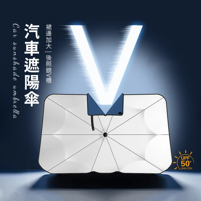 SUNORO-50倍防曬汽車遮陽傘(v口通用型)