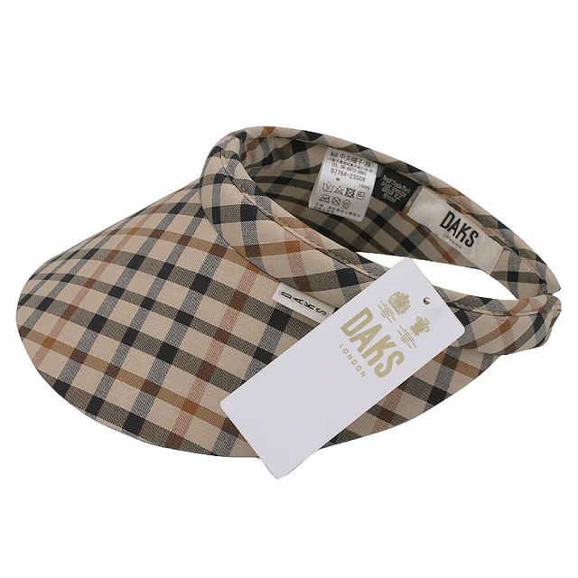 DAKS DAKS 經點格紋運動型遮陽帽(卡其色)