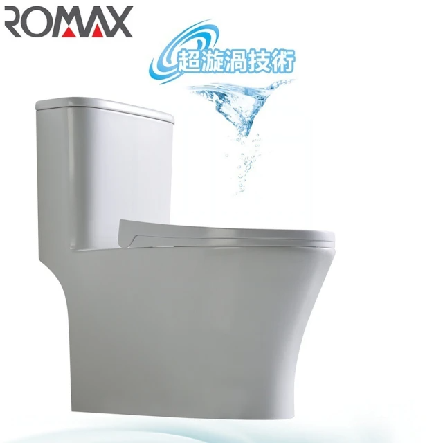 CERAX 洗樂適 金級省水認證 單體馬桶 水龍捲二段式噴射虹吸洗淨 易潔釉面 高規緩降蓋(R8022)