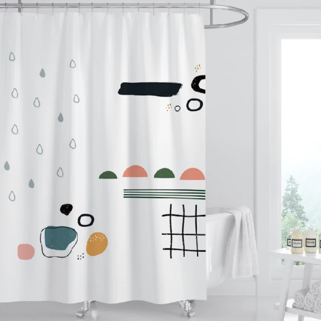 All In Home 窩在家 文創防水防霉浴簾、復刻印象 (附掛環)