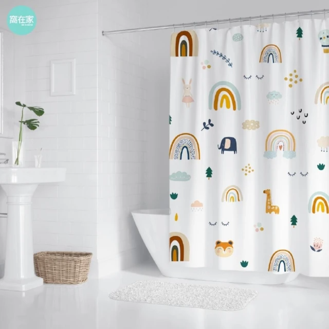 All In Home 窩在家 文創防水防霉浴簾、彩虹童話 (附掛環)