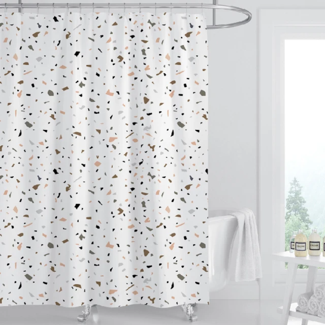 All In Home 窩在家 文創防水防霉浴簾、彩石 (附掛環)