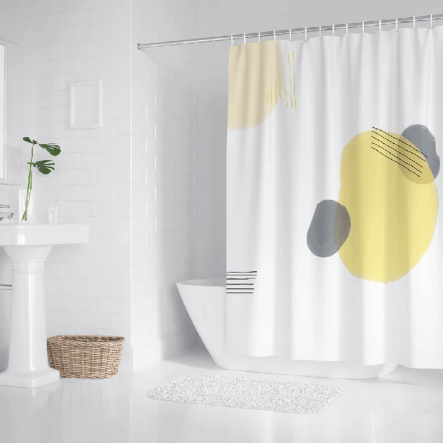 All In Home 窩在家 文創防水防霉浴簾、暖暖月光 (附掛環)