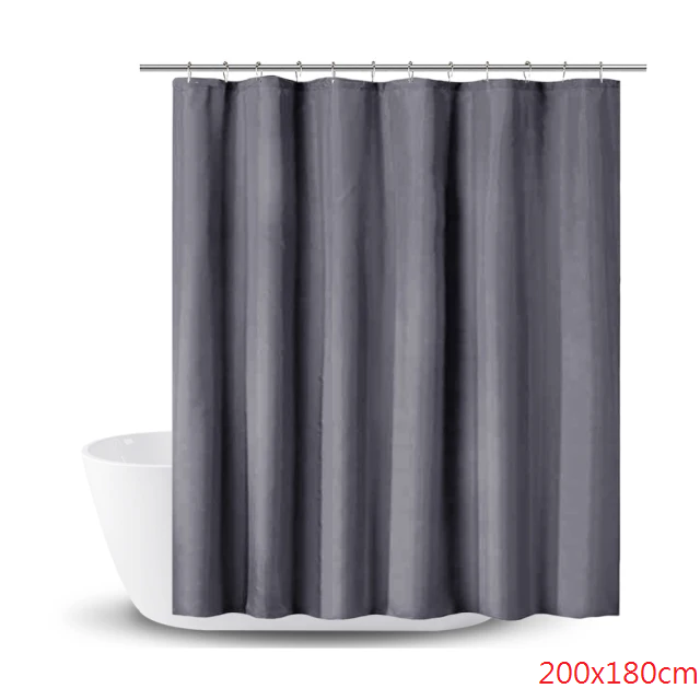 GreeHook PEVA加厚防水浴簾 180*200cm (灰色)