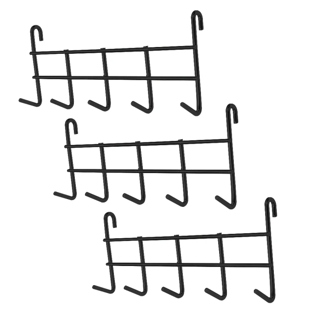居家cheaper 層架專用五爪掛勾 三入組(鐵架掛勾 掛勾加購 五爪勾 鐵架配件 層架 波浪架)