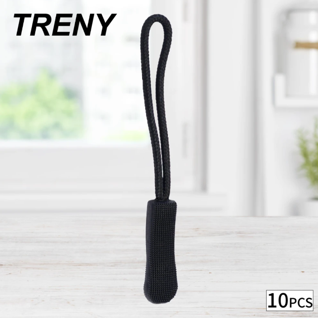 TRENY TPU萬用拉鍊頭 黑 10入
