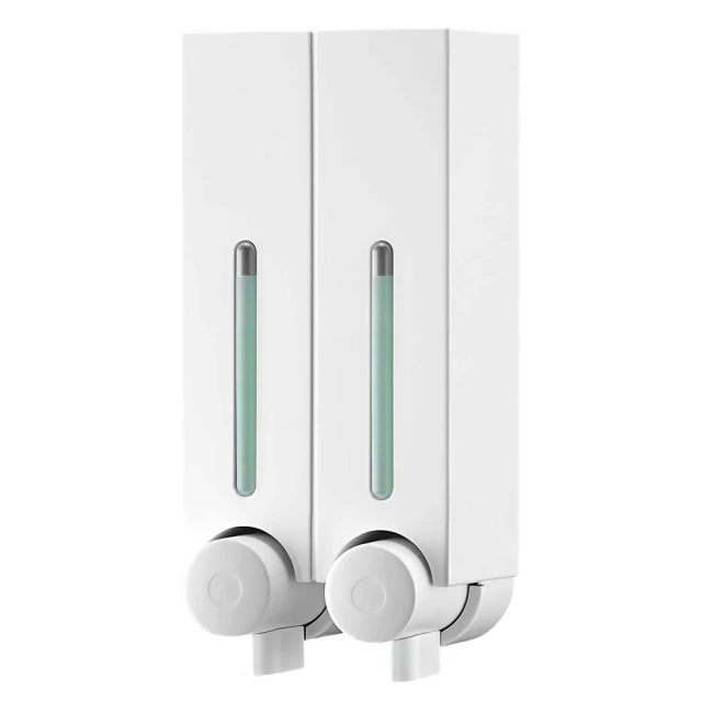 Homepluz 免鑽孔迷你簡約雙瓶洗手給皂機 250ml -優雅白