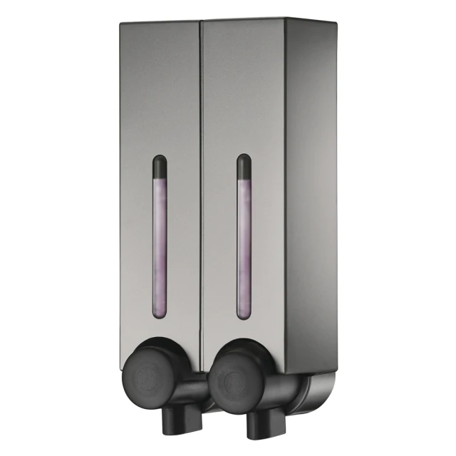 Homepluz免鑽孔迷你簡約雙瓶洗手給皂機 250ml -香檳銀