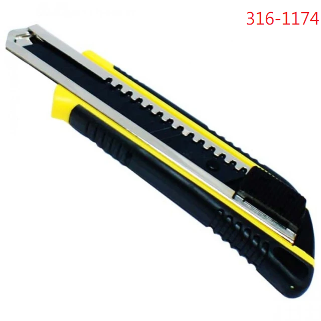 黑鑽鋼美工刀-推式 (316-1174)