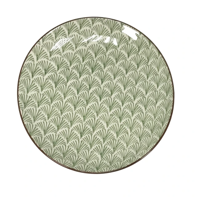 蒲公英陶瓷餐盤 大-綠色 （九吋）
