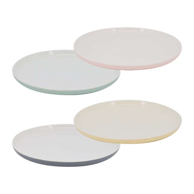 馬卡龍色系陶瓷圓餐盤-薄荷綠/黃色/粉色/灰色 4色任選（10吋）