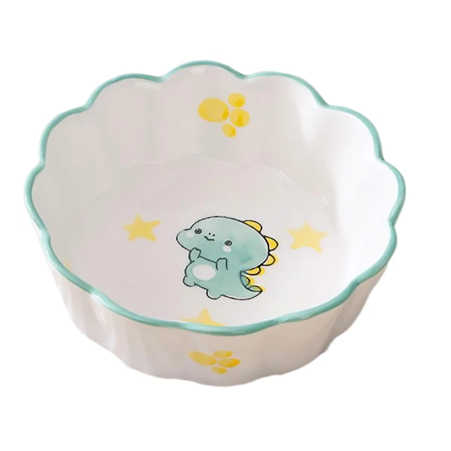 卡通花邊陶瓷醬料碟-恐龍