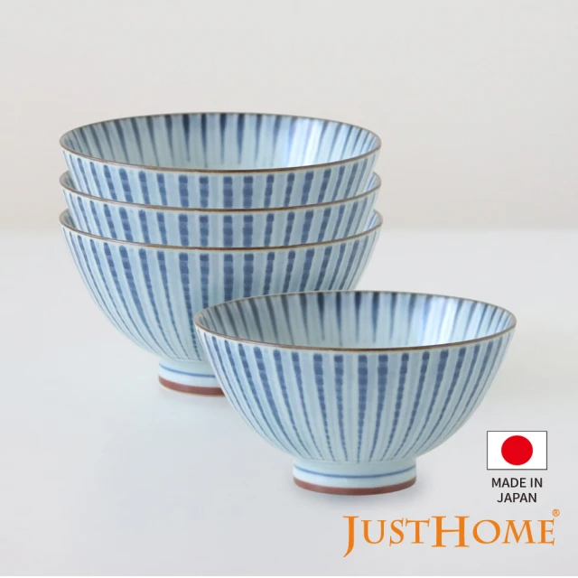 Just Home-日本製十草陶瓷5吋飯碗4件組