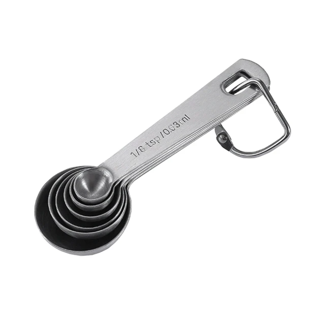 304不鏽鋼帶刻度量匙(6件組)