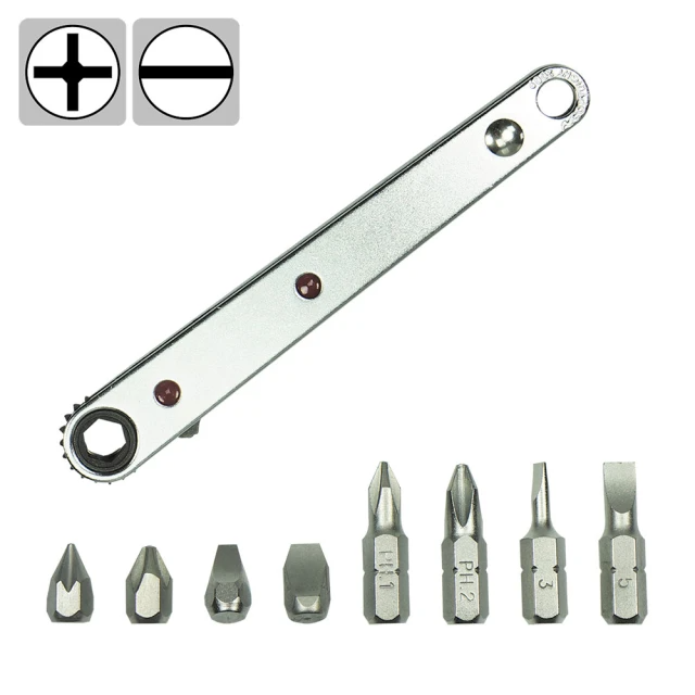 9件L型超薄棘輪扳手組