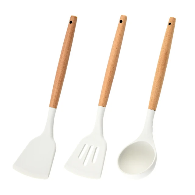 不沾鍋專用廚具 耐高溫食品級矽膠餐廚3件組