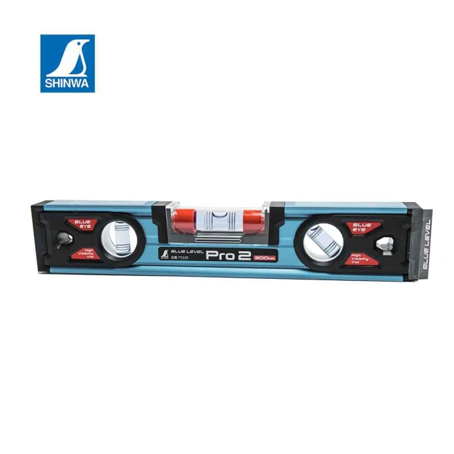 SHINWA 鶴龜 Pro2藍色水平尺300mm (73330)