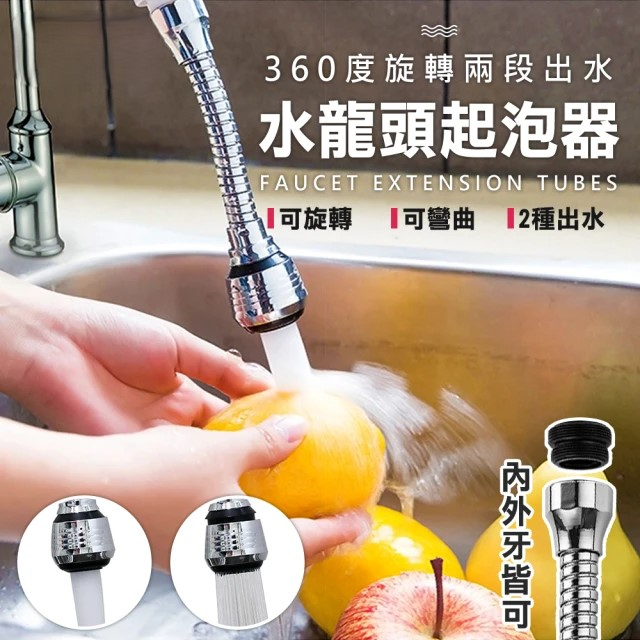 可旋轉兩段式水龍頭起泡器