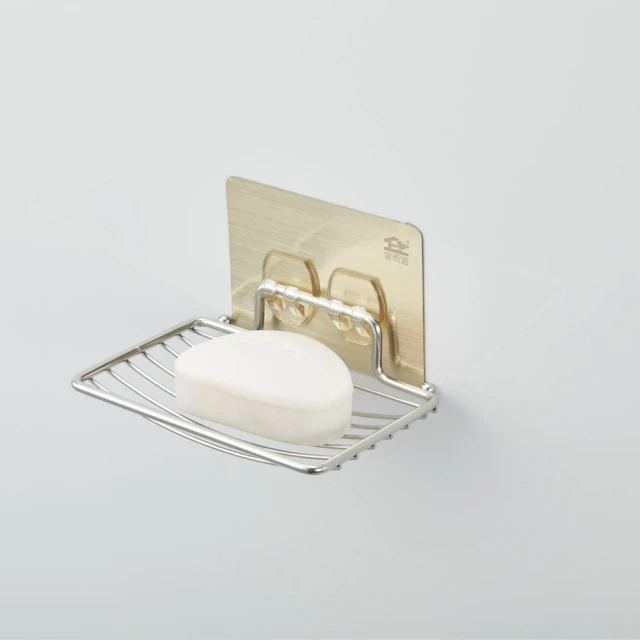 台灣製304不鏽鋼 免釘免鑽香皂架