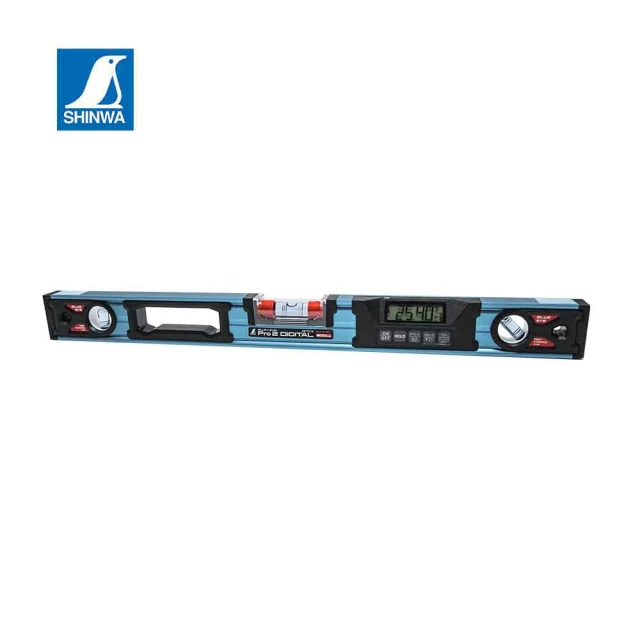 SHINWA 鶴龜 Pro2數位藍色水平尺附磁600mm (75318)