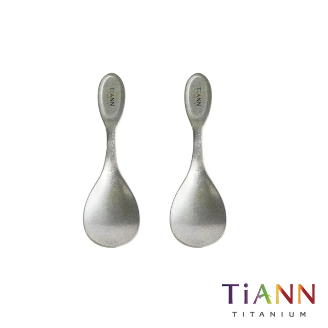 TiANN 鈦安 純鈦小湯匙2入組
