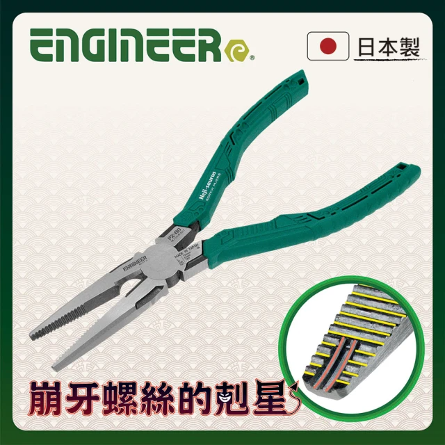 ENGINEER 日本工程師牌 暴龍尖嘴螺絲鉗 PZ-60