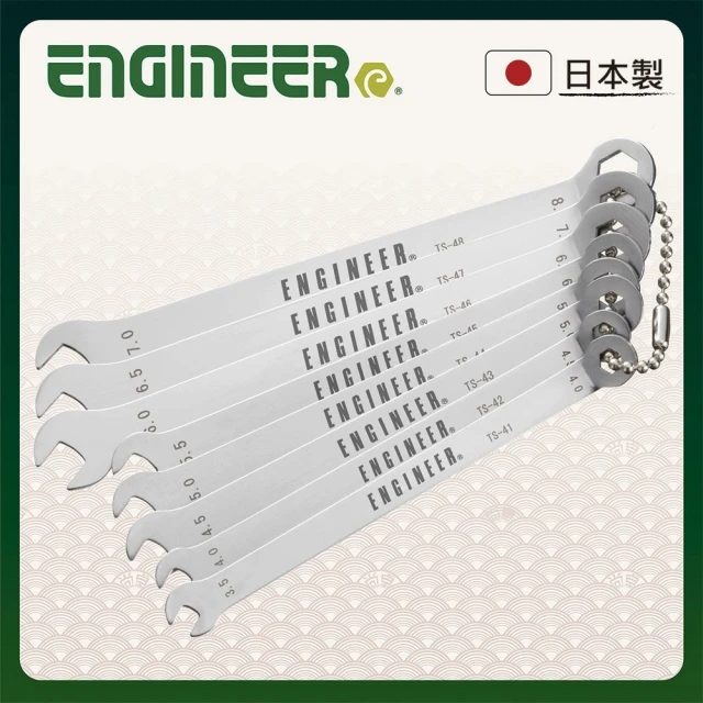 ENGINEER 日本工程師牌 迷你超薄扳手8支組 (TS-04)