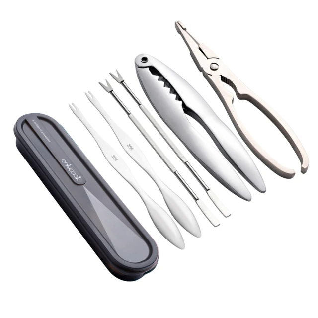 PUSH! 餐具用品 吃蟹工具豪華版6件套