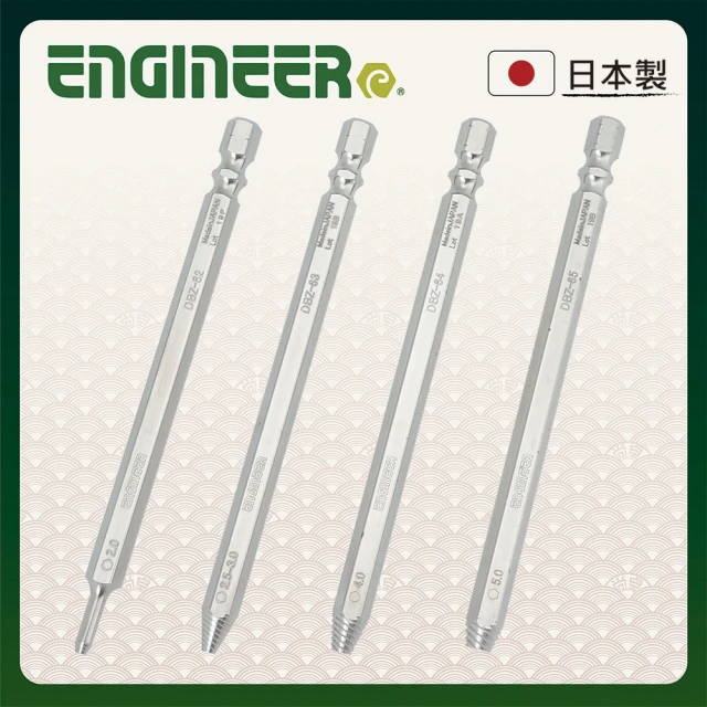 ENGINEER 日本工程師牌 崩牙六角螺絲拆卸起子頭組 (EDBZ-20)