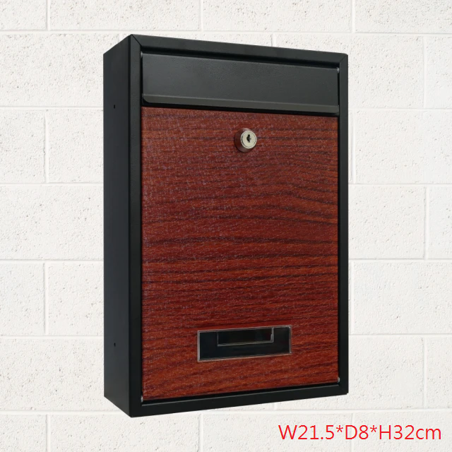 日式雙色木紋信箱