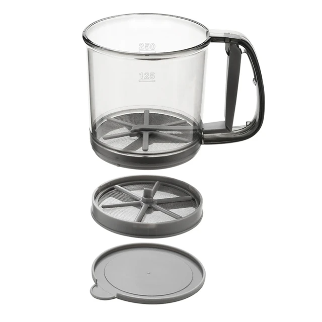 手持麵粉雙層過濾器/粉篩(附蓋)