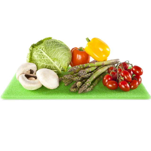 冰箱蔬果保鮮墊 綠 / 冰箱收納盒 蔬果收納盒 分層分格