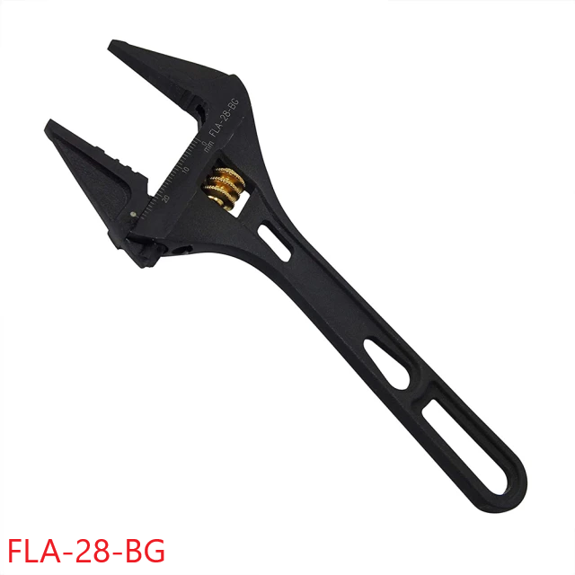 FUJIYA日本富士箭 活動板手大開口28mm-黑金 (FLA-28-BG)