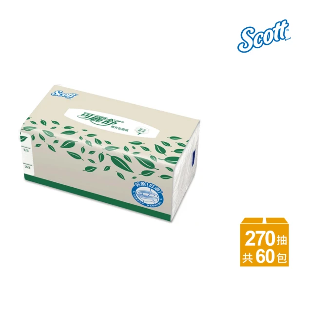 可麗舒 超大容量補充包面紙 270抽/60包/箱