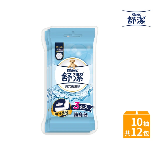 Kleenex 舒潔 濕式衛生紙 10抽x3包x4串 (共12包)