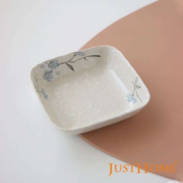 Just Home 日式櫻花陶瓷4.5吋荷口方盤