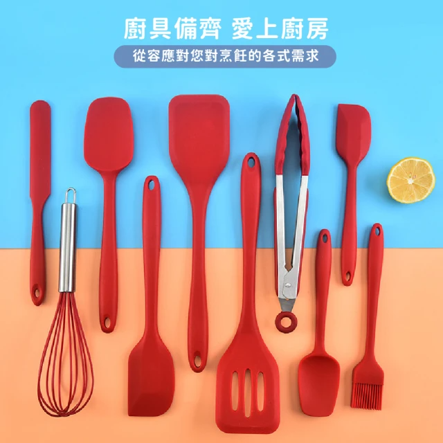 烘培必備 耐高溫烘培矽膠刮刀油刷3件組(廚房 抹刀 刮勺 蛋糕 點心 脫模刀 奶油刮刀 耐熱刮刀 烘培用品)